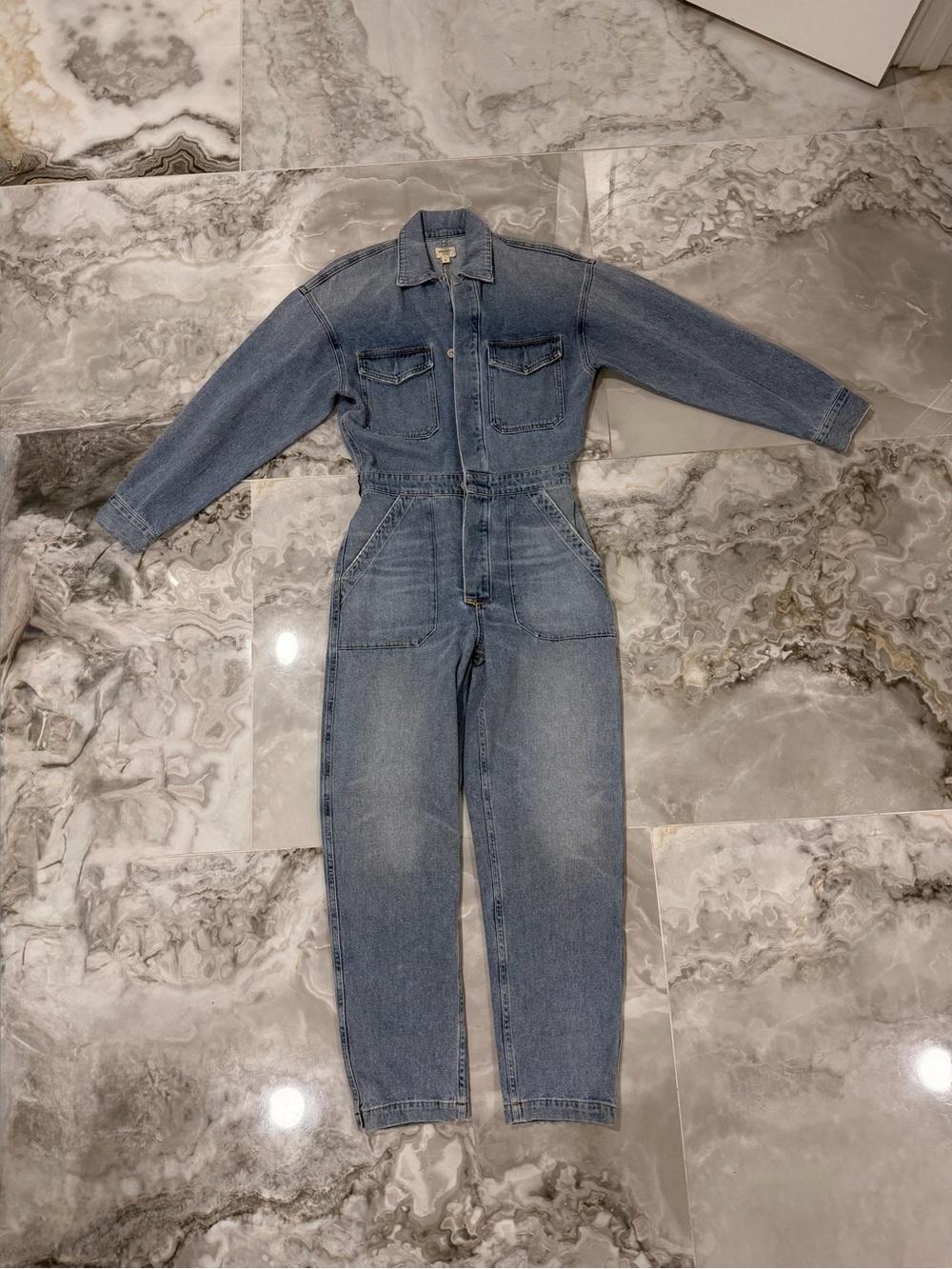 Citizens Of Humanity Light Blue Denim Jumpsuit